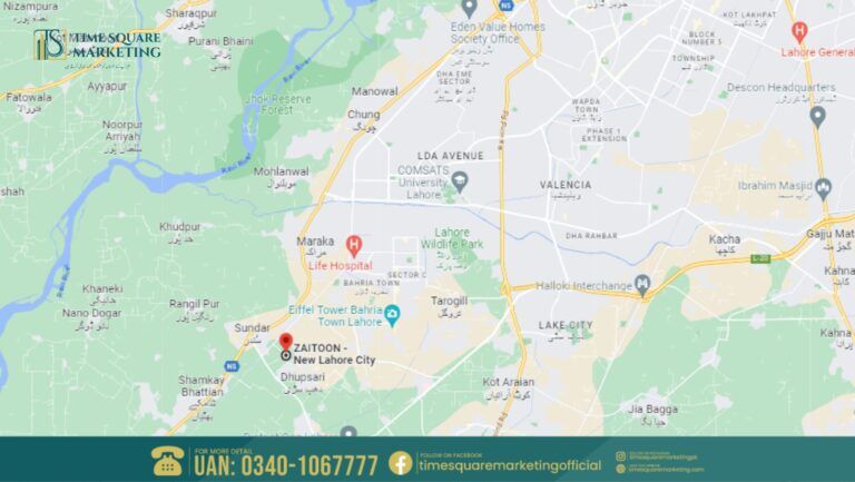 Zaitoon City Lahore Location