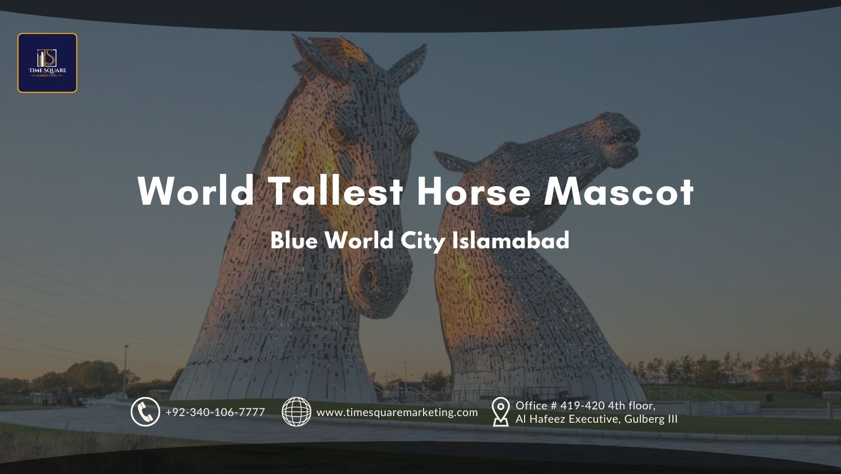 Blue World City Islamabad Horse Mascots